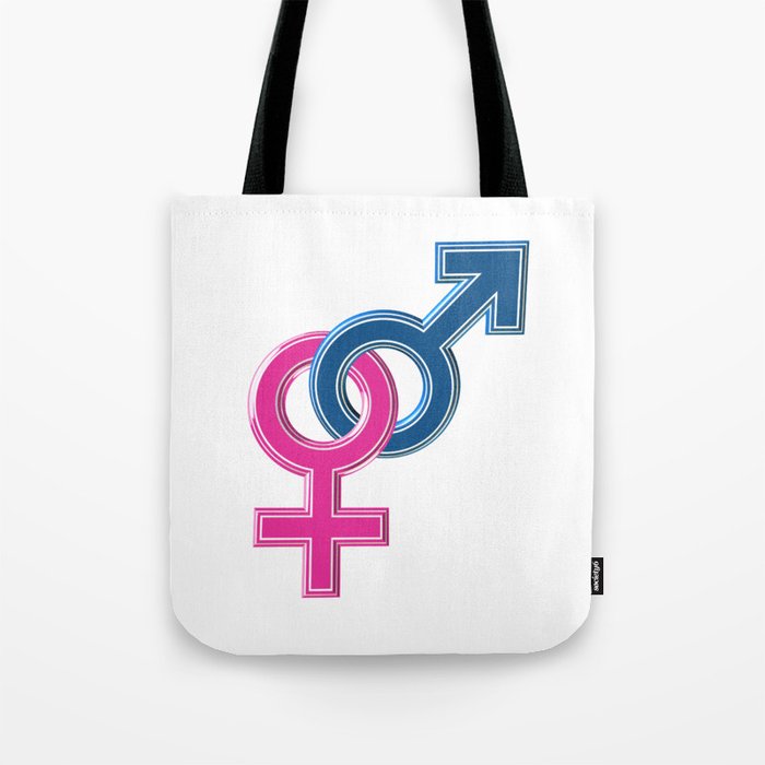 Female male coupled symbols Tote Bag