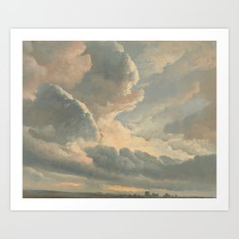 Study of Clouds with a Sunset near Rome, 1786 Art Print