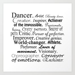 Dancer Description Art Print