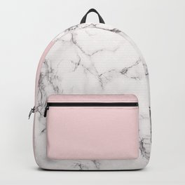 Marble and Pink Backpack
