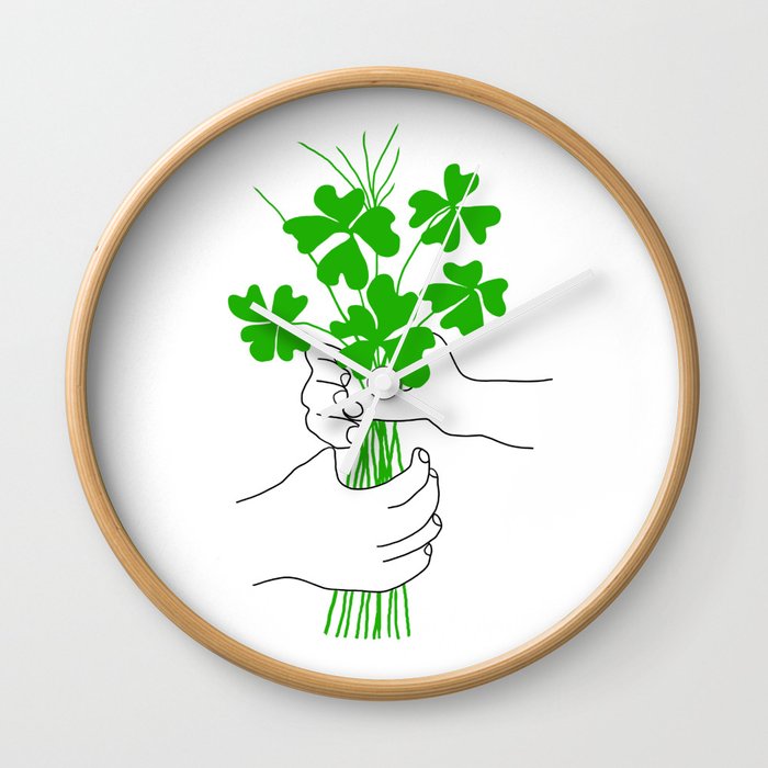 A Bouquet of Good Luck for You Wall Clock