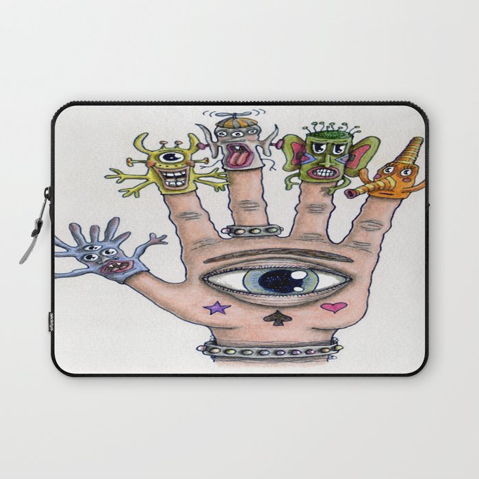 kidult, put on your monster finger puppets and play!  Laptop Sleeve