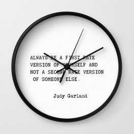 Judy Garland quote Wall Clock | Aboutyourself, Black And White, Quote, Quotes, Bussiness, Typography, Classic, Graphicdesign, Success, Minimal 