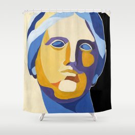 Portrait of Aphrodite, goddes of love and beauty, popart style Shower Curtain