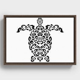 Sea Turtle in shapes Framed Canvas