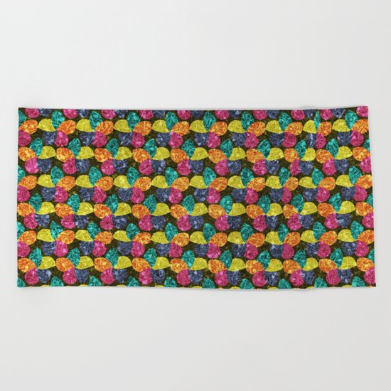 Seamless Floral Pattern XVII Beach Towel
