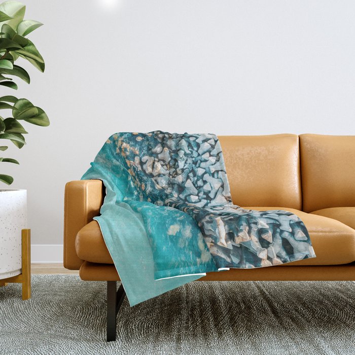Abstract Turquoise Ocean Aerial Blue Sea Print Large Ocean