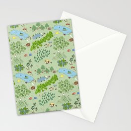 Camping adventure pattern Stationery Cards