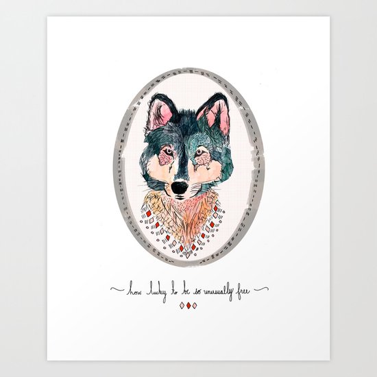 how lucky to be so unusually free Art Print