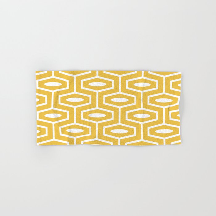 Mid Century Modern Scandinavian Pattern 130 Yellow Hand Bath