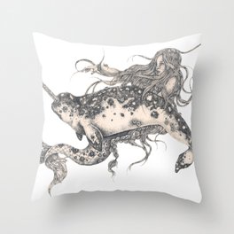 Ida & The Narwhal Throw Pillow