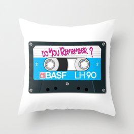 Vintage Audio Tape - BASF - Do You Remember? Throw Pillow
