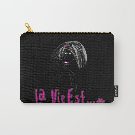 La Vie Est | Belle | Road | Travel |Kids Painting |by Elisavet Carry-All Pouch