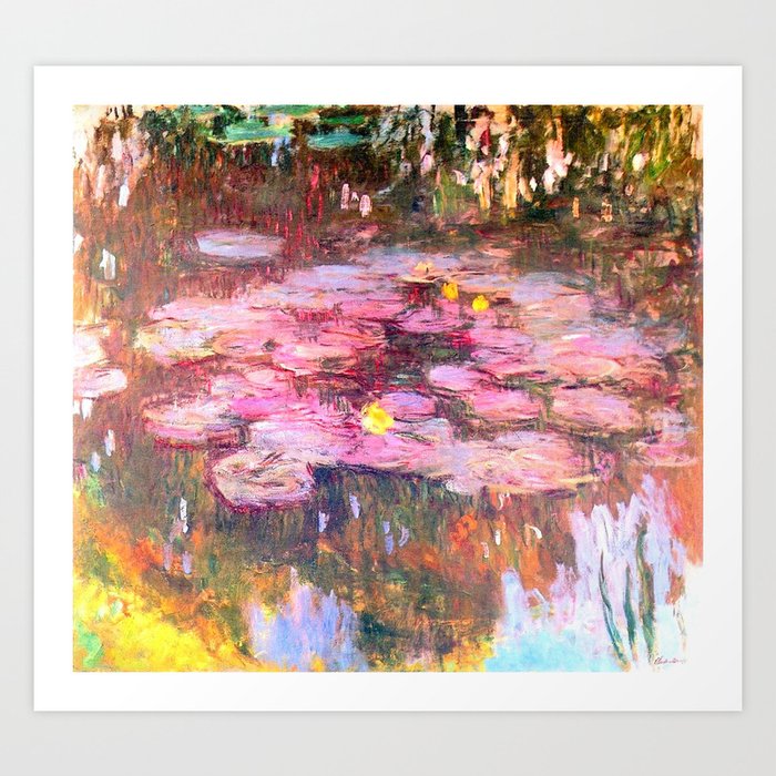 Water Lilies 1917 enhanced Art Print by Pure Vintage Love Society6