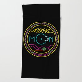 Neon Moon Studios Logo Rectangle Beach Towel
