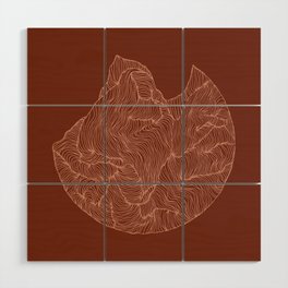 Terracotta Peaks Wood Wall Art