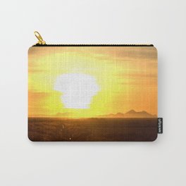 Sunset and Vestmannaeyjar Carry-All Pouch | Color, Sun, River, Field, Photo, Sky, Iceland, Island, Sunset 