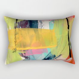 Hopeful[2] - a bright mixed media abstract piece Rectangular Pillow