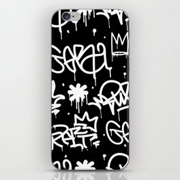 Black and White Graffiti iPhone Skin