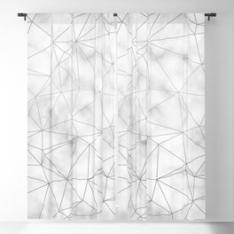 Marble Silver Geometric Texture Blackout Curtain