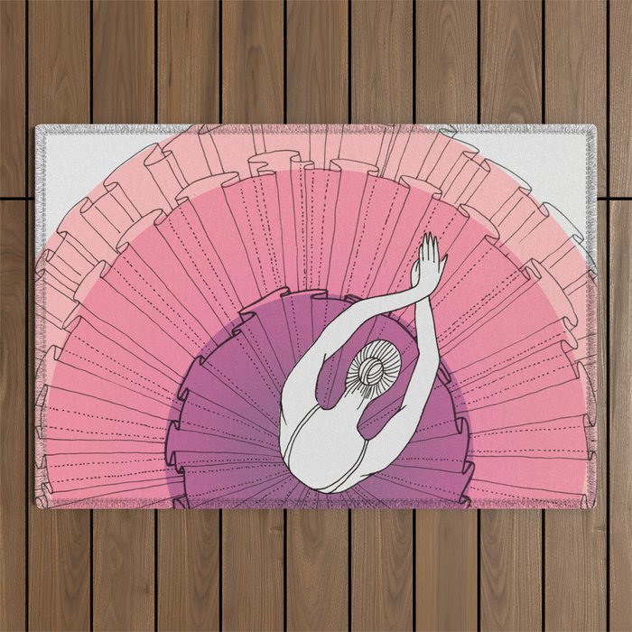 Pink Ballerina Outdoor Rug