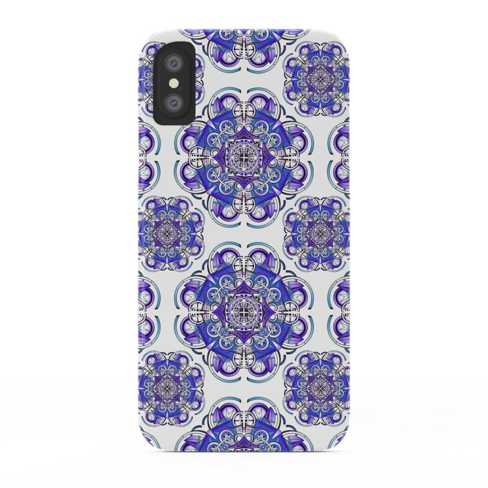 Robo Purple Mandala Pattern Phone Case by lizslome