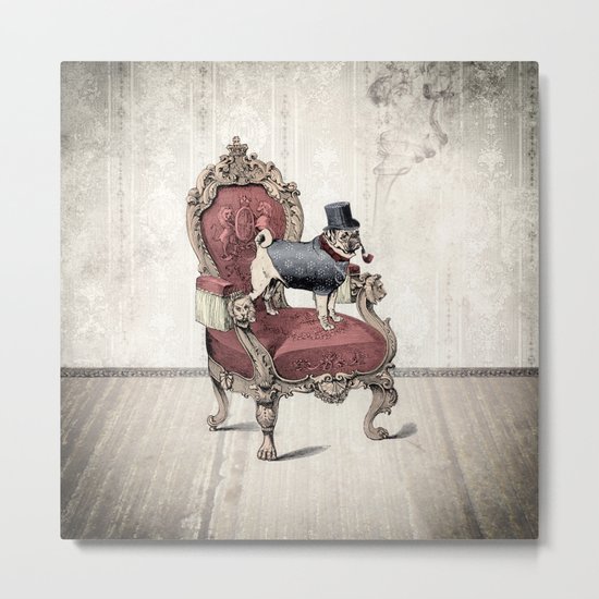 The Imperial Pug Metal Print