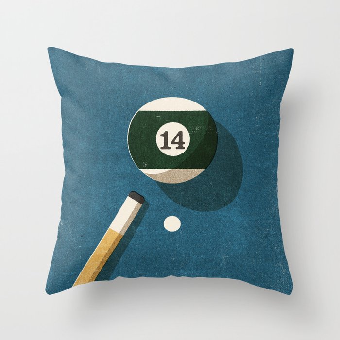 BILLIARDS / Ball 14 Throw Pillow