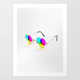 CMYK glasses Art Print