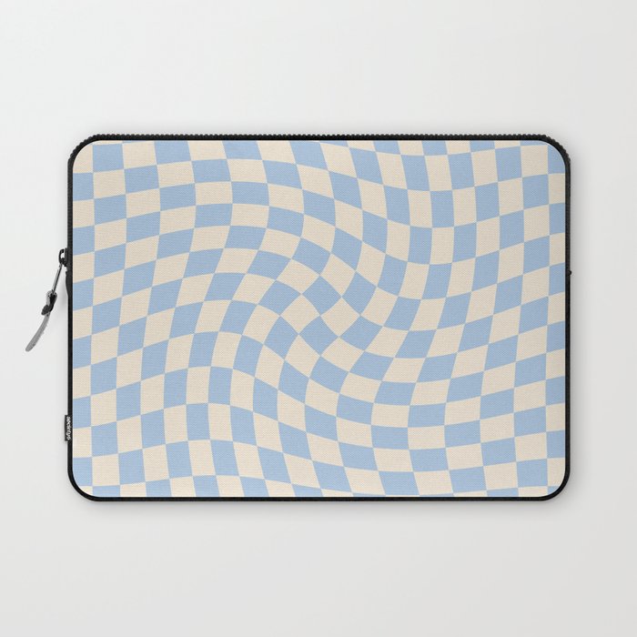 Check II - Baby Blue Twist — Checkerboard Print Laptop Sleeve