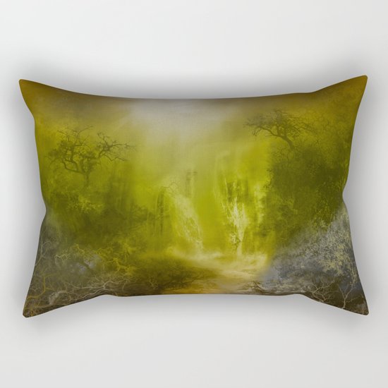 gold forest landscape Rectangular Pillow