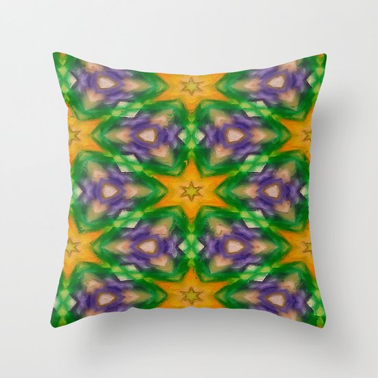 Mardi Gras stars #4509 Throw Pillow