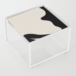 Minimalistic Abstract Shapes Black and White  Acrylic Box