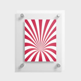 Red White and Pink Stripes Swirl Funnel Vintage Floating Acrylic Print
