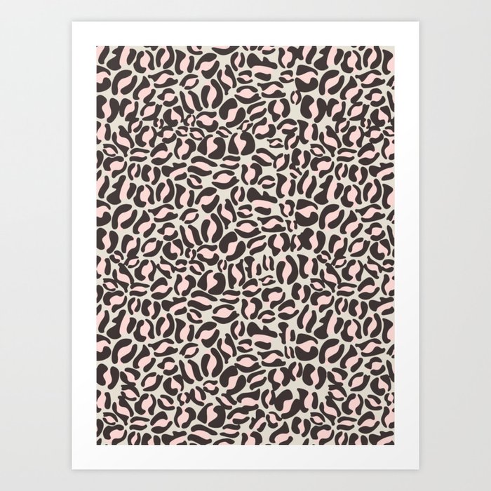 Pink Leopard Print Art Print