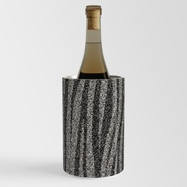 Zebra Print Grey Glitter Wine Chiller