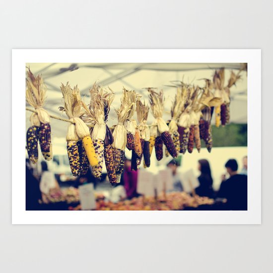 Indian Corn at the Farmers Market Art Print