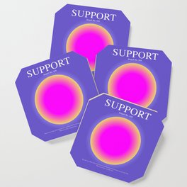 Gradient Angel Numbers: Angel Number 333 - Support (Purple & Magenta) Coaster