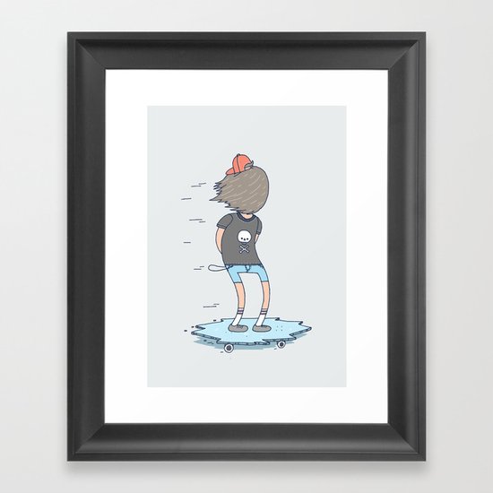 Skating On Thin Ice Framed Art Print