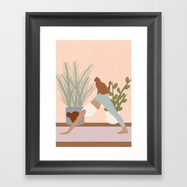 Cat Yoga Framed Art Print