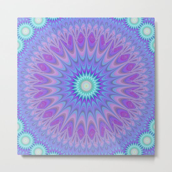 Ice mandala Metal Print