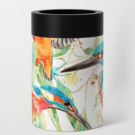 Beautiful Watercolour Kingfisher  Can Cooler