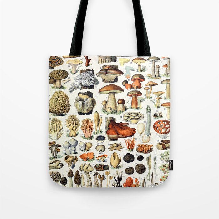 Adolphe Millot - Champignons A - French vintage poster Tote Bag