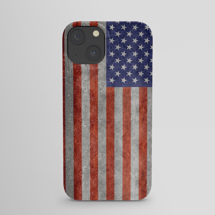 US Flag in Retro Grunge iPhone Case