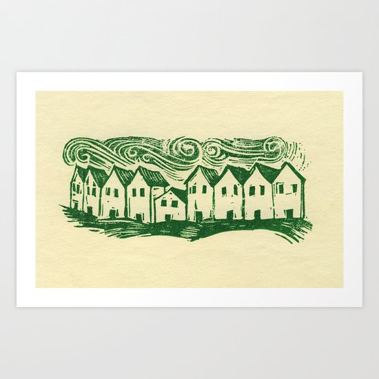 Sad Row Art Print