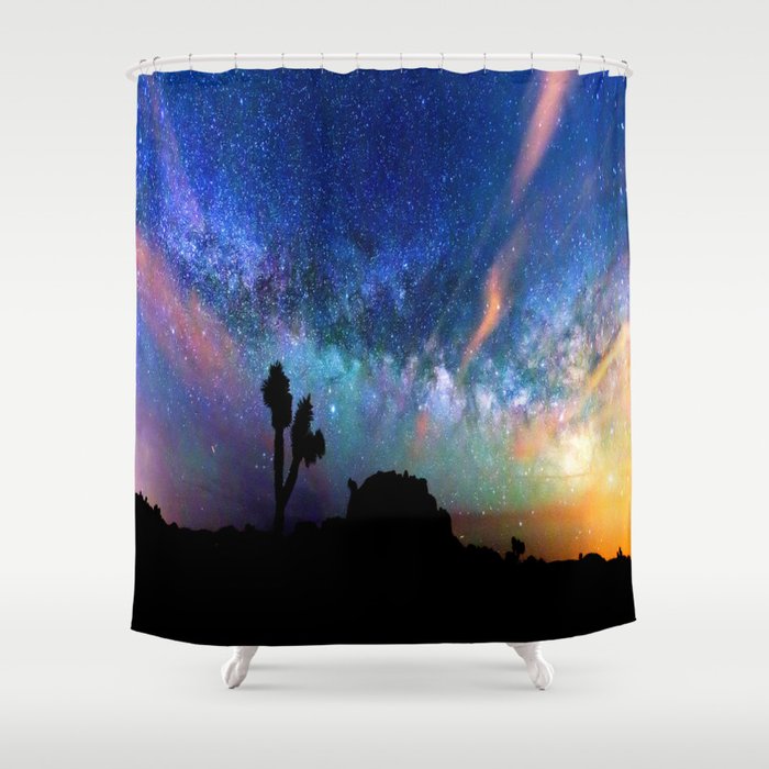 Colorful milky way Shower Curtain