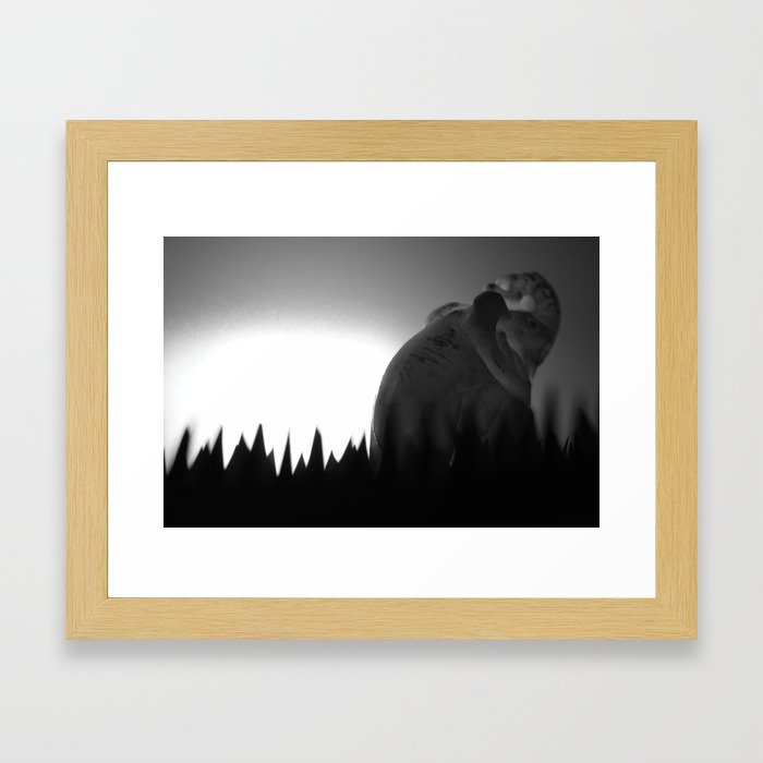La Traque Framed Art Print | Photography, Other, Black-&-white, Other, Elephant, Minimalist