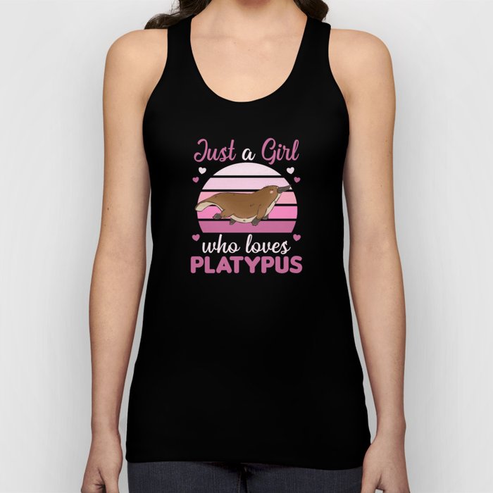 Just A Girl who Loves platypuses Sweet Animals Tank Top