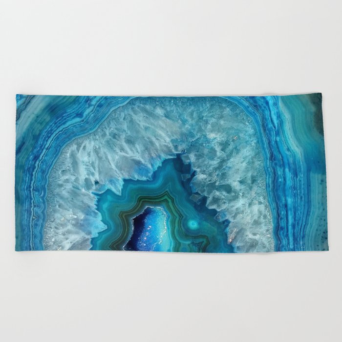 Turquoise Blue Agate Beach Towel