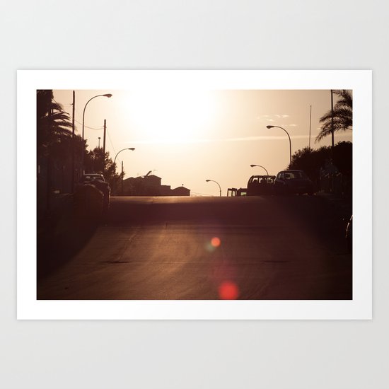 Alicante Sunset Art Print
